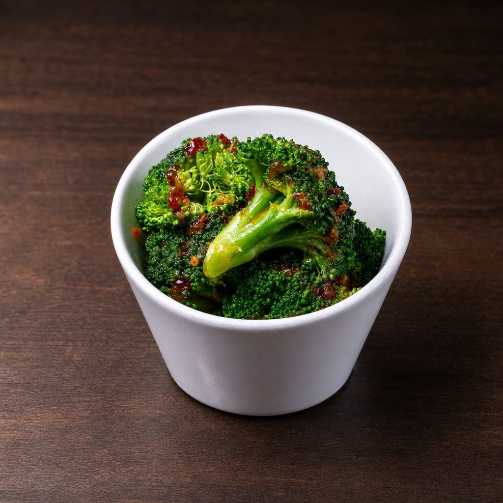 Sweet Chili Roasted Garlic Broccoli.