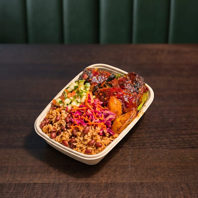 JERK CHICKEN COMBO MEAL.