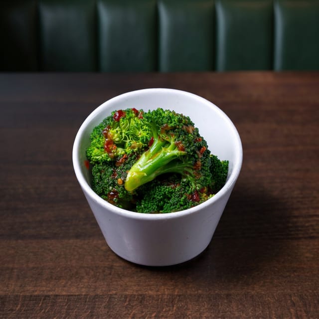Sweet Chili Roasted Garlic Broccoli.